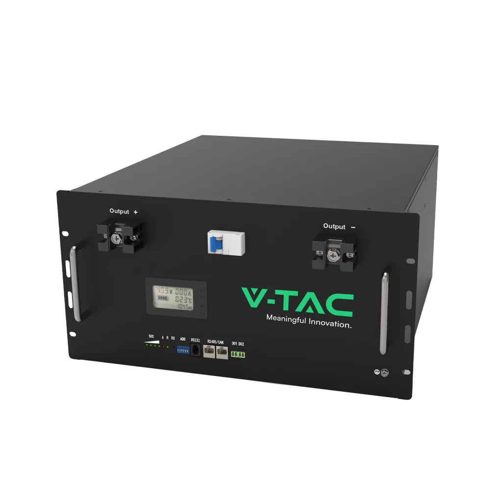 🔋⚡ V-TAC Batteria di Accumulo 9.6 kWh LiFePO₄ – BMS Integrato