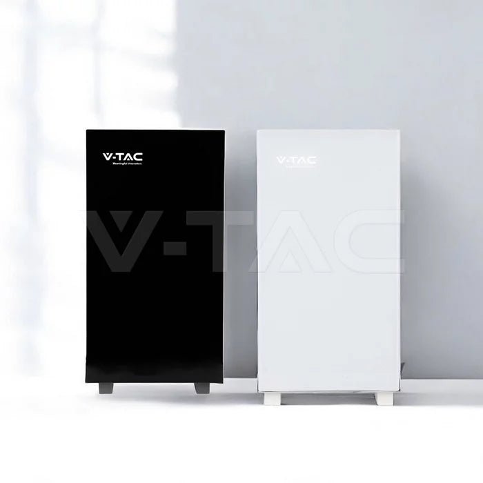 🔋⚡ Batteria al Litio 5.12 kWh – IP20 | 6000 Cicli | Design Nero/Bianco