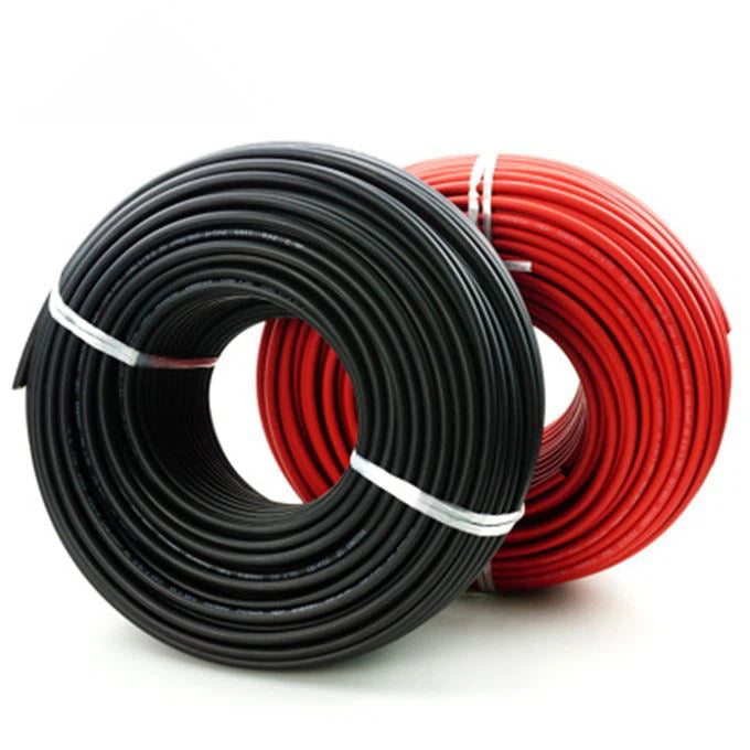 Cavo fotovoltaico sezione 1x6 mmq colore rosso / nero - matassa 100m