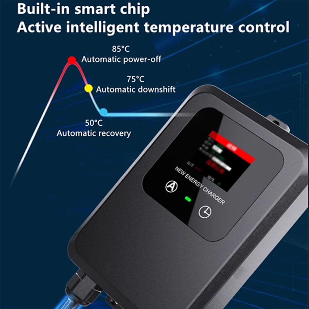 🔌 Wallbox EV 7 kW 32A – Tipo 2 con Display a Colori e Cavo da 5 m
