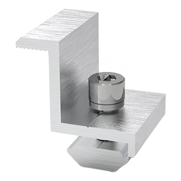 10 Morsetto Terminale in Alluminio Blocca Pannello 35/38 mm